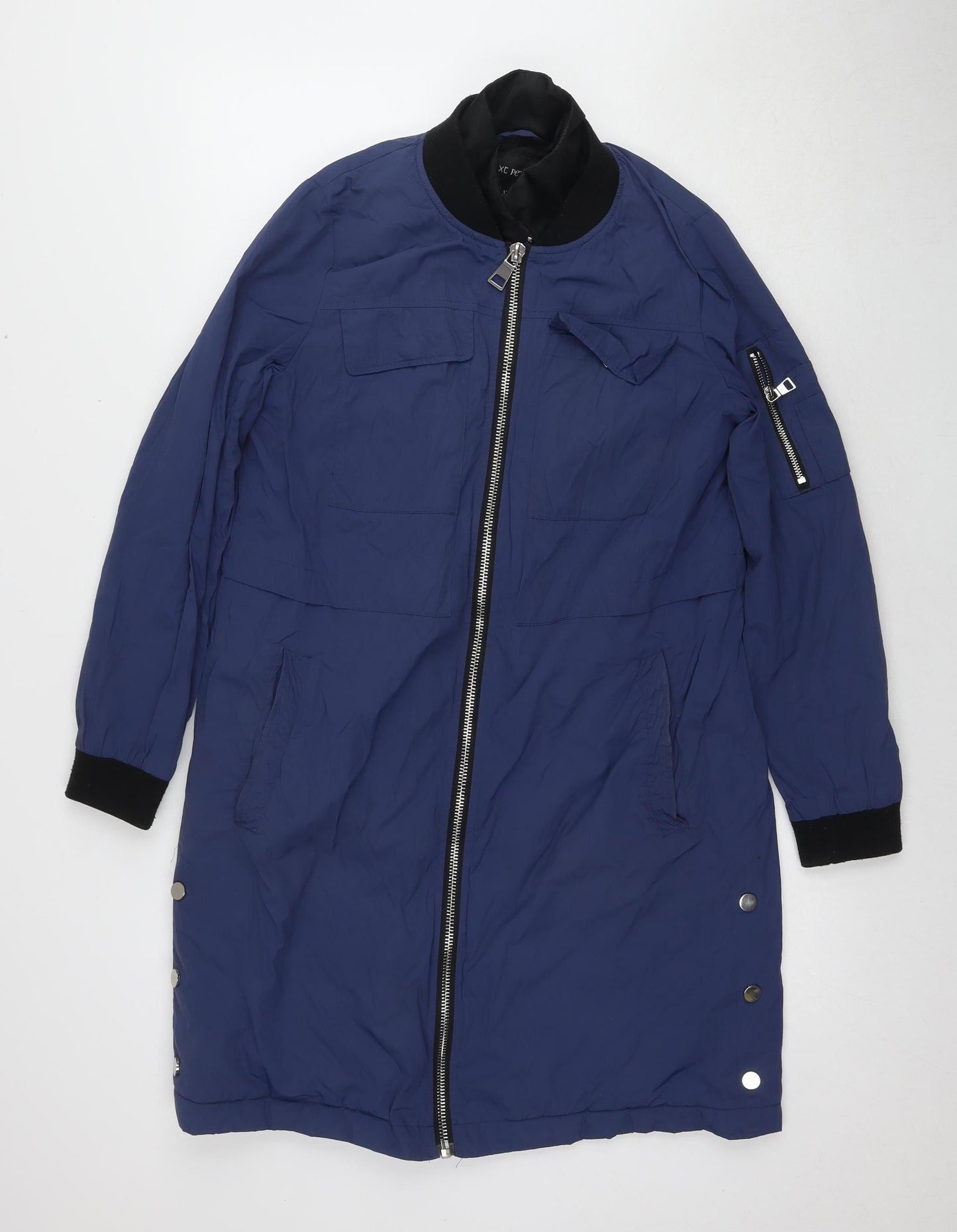 Next Women Blue Bomber Jacket, Size 12, Nylon Casual
