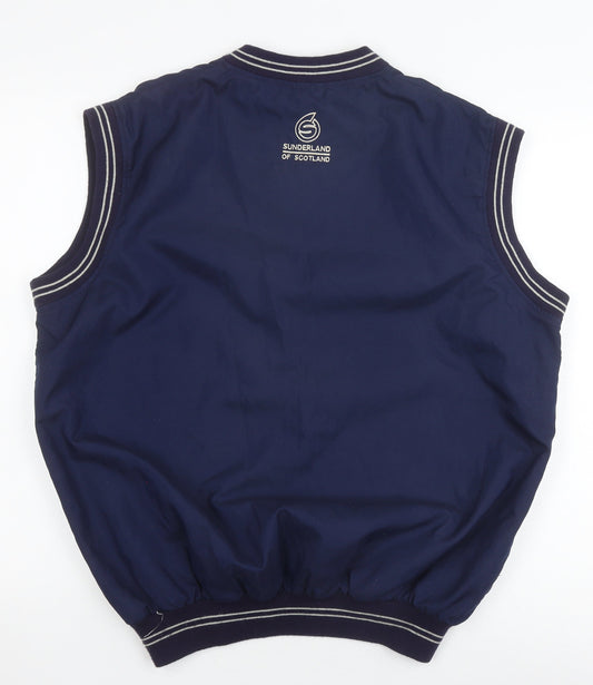 Sunderland Men's Blue Waistcoat L for Casual Sports