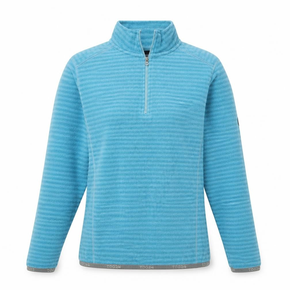 Womens UK 12 Regular Tog 24 Blue Henley Sweatshirt