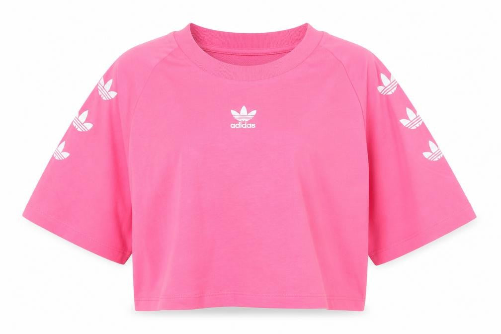 Womens UK Size 4 adidas Pink 100% Cotton T-Shirt