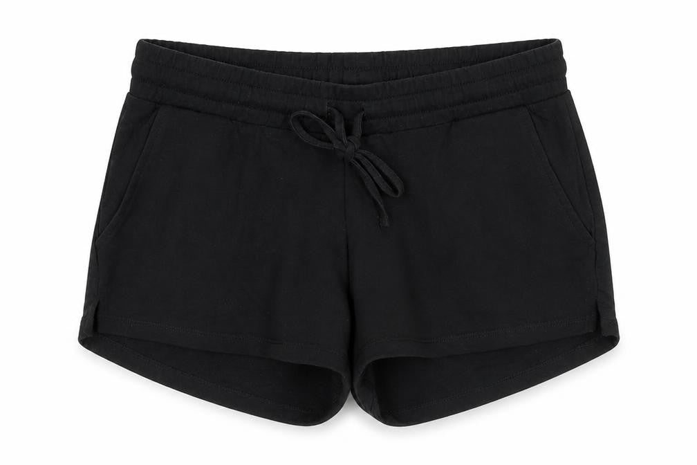 Front view of ASOS Design Women's Black Sweat Shorts XS Maternity