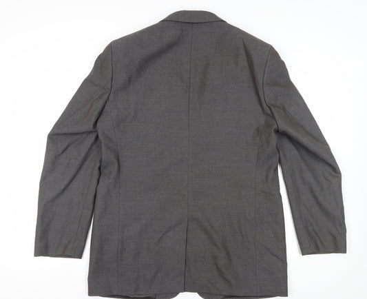 Marks and Spencer Men's Grey 42L Wool Blazer