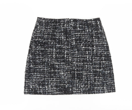 Warehouse Women Black Tweed Pencil Skirt Size 10