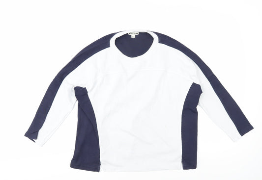 Whistles Women's Blue Jersey T-Shirt, Size S, Colourblock, Casual