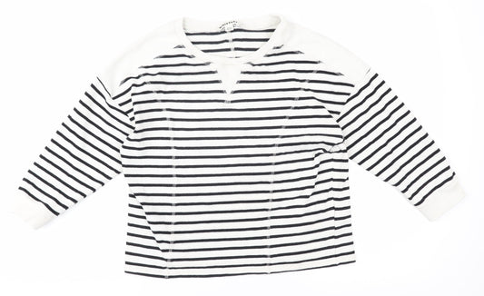 Whistles Women's Black Striped Jersey T-Shirt M