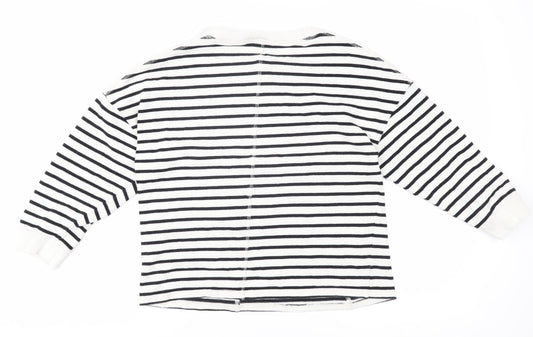 Whistles Women's Black Striped Jersey T-Shirt M