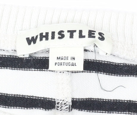 Whistles Women's Black Striped Jersey T-Shirt M