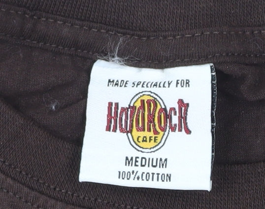 Hard Rock Cafe Brown Men's Medium Graphic T-Shirt