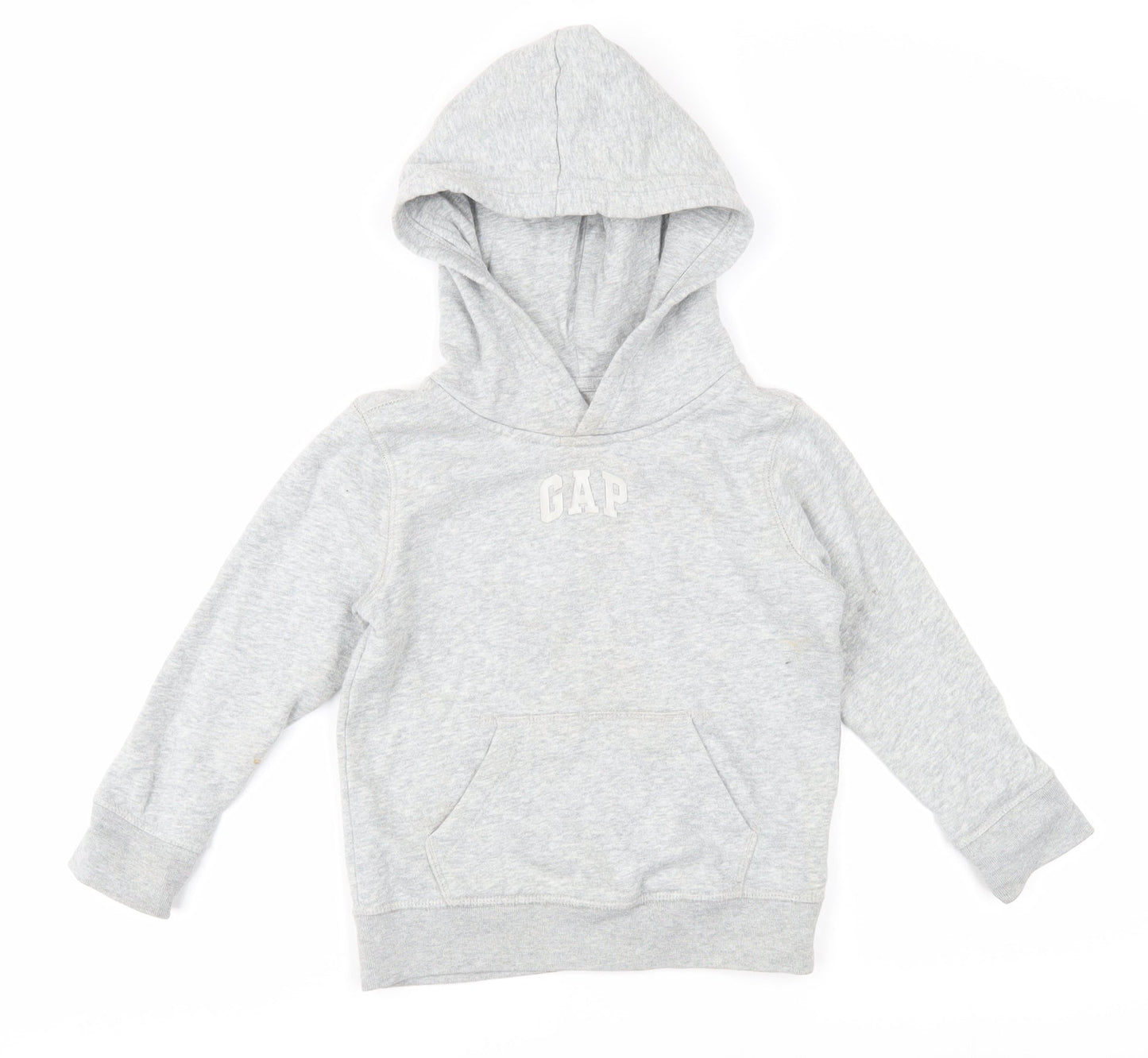 GAP Boys Grey Pullover Hoodie, Size 5 Years, Casual Comfort