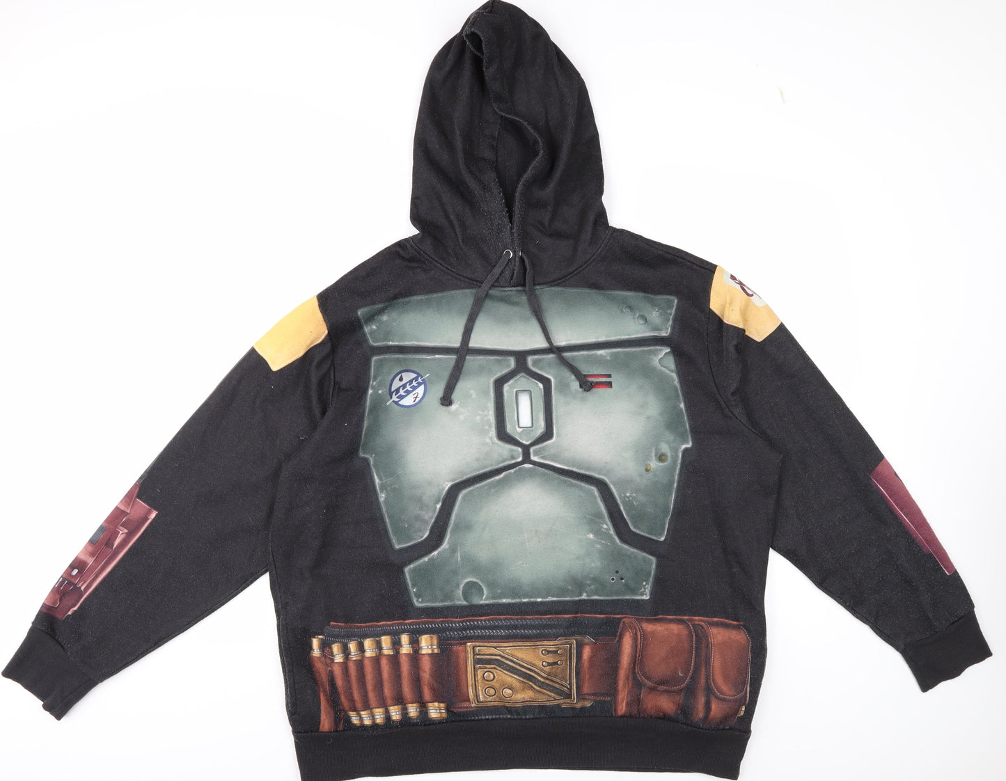 Disney Unisex Black L Pullover Hoodie Cartoon Graphic