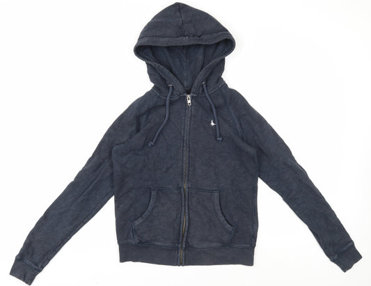 Jack Wills Women's Blue Full Zip Hoodie Size 8