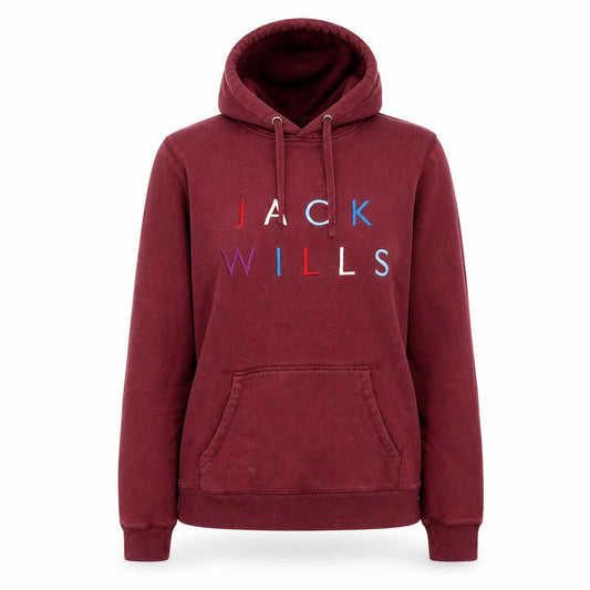 Womens UK 6 Regular Jack Wills Red Pullover Hoodie