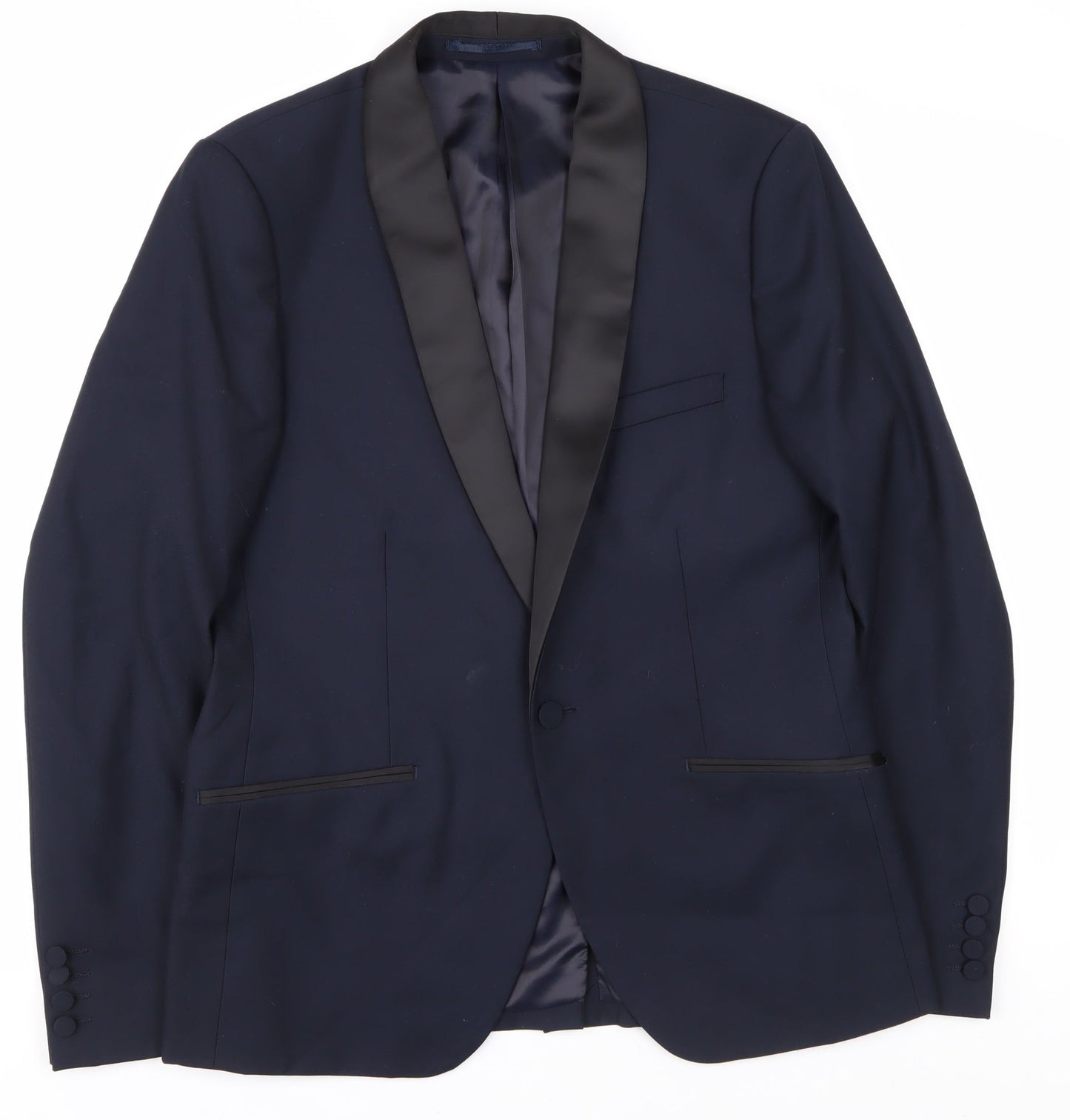 French Connection Men's Blue Tuxedo Blazer, 40R
