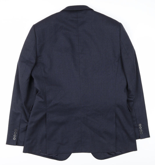Jaeger Men's Blue Classic Wool Blazer Size 42R