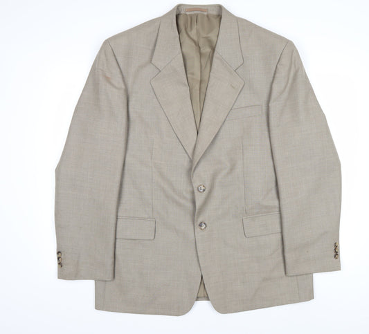 Skopes Men's Beige 44R Blazer, Two-Button Formal