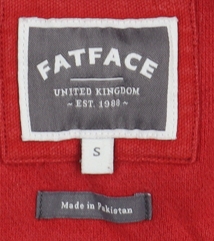 FatFace Men's Red Hooded Jacket, Size S, Casual Style
