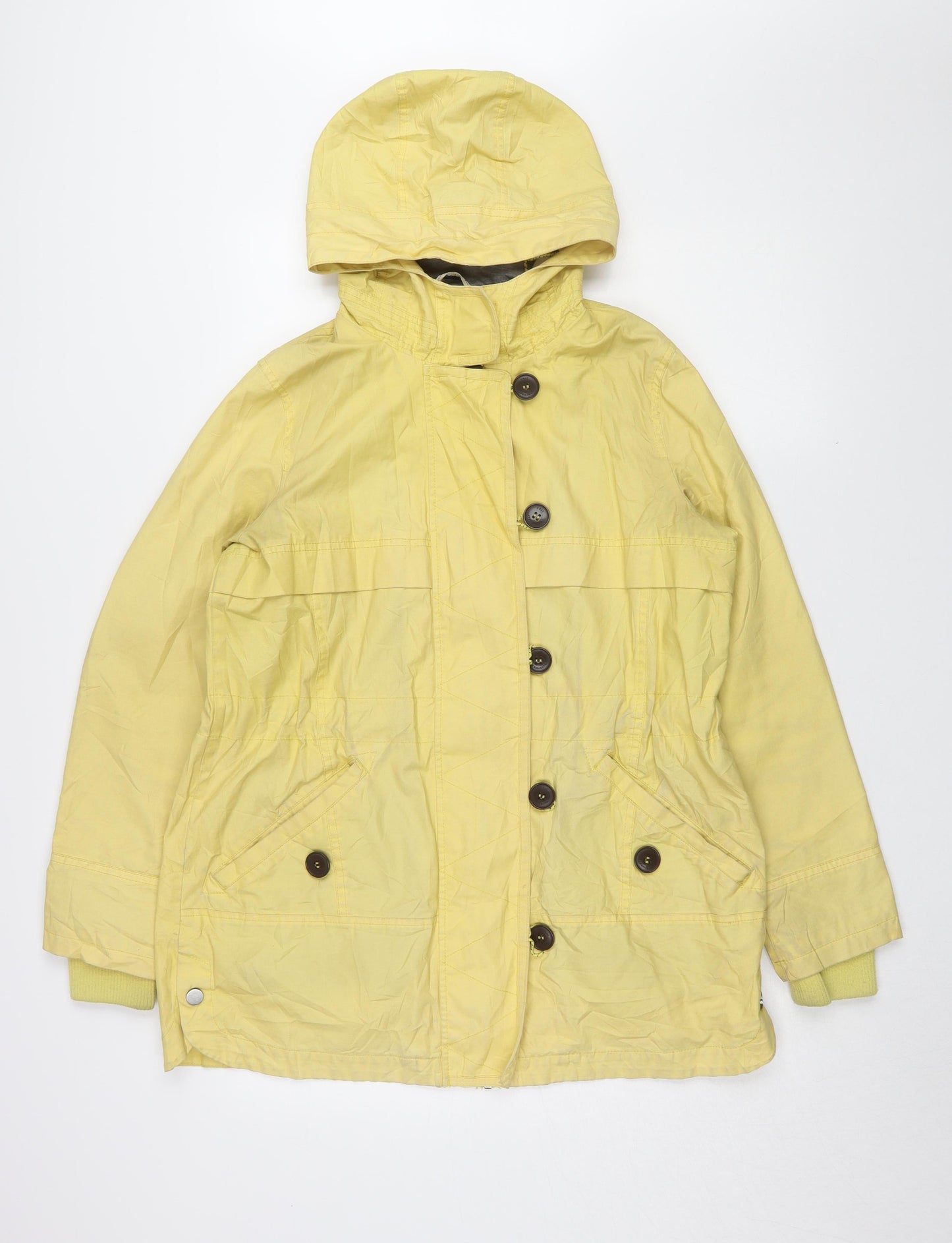 Next Women's Yellow Hooded Jacket Size 12