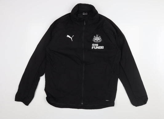 Puma Men's Black Waterproof Rain Coat Football Jacket