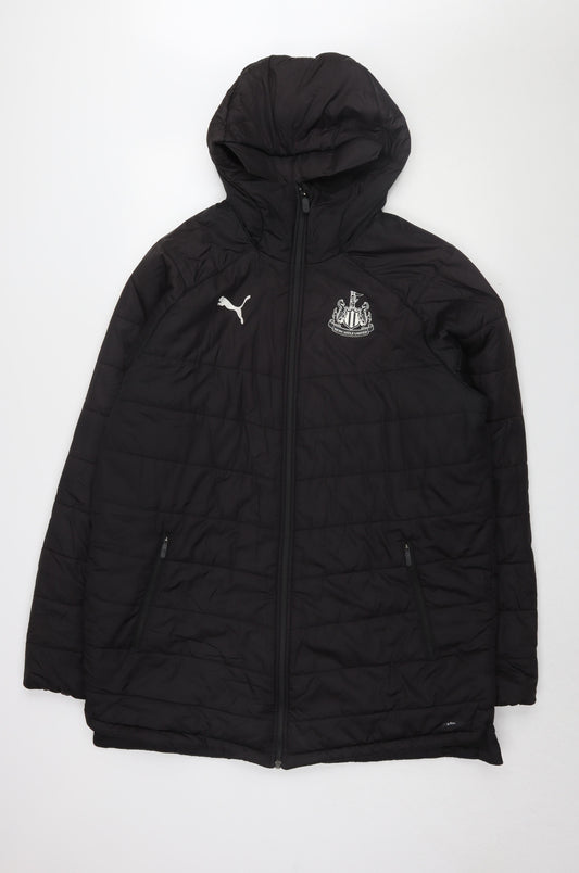 Puma Men's Black L Puffer Hooded Sports Jacket