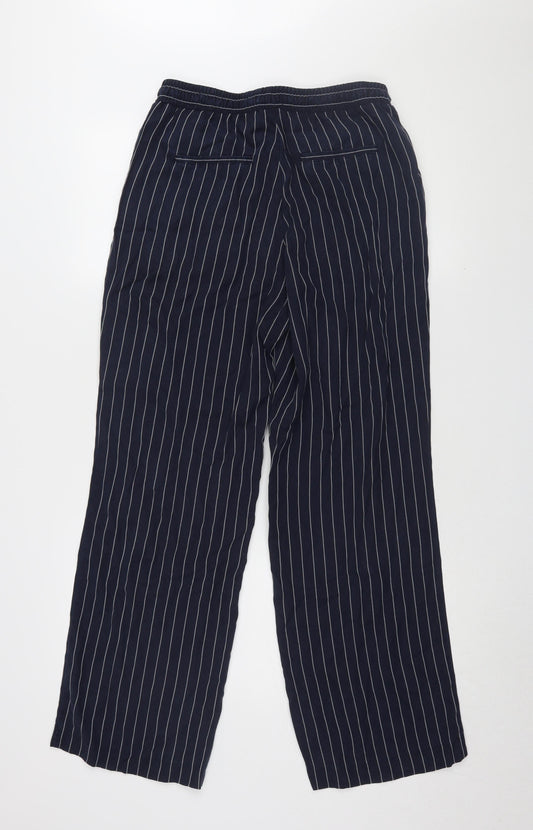Blue Illusion Women's XS Blue Striped Wide-Leg Trousers