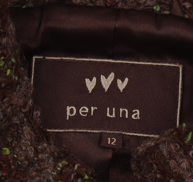 Per Una Women's Brown Herringbone Jacket, Size 12