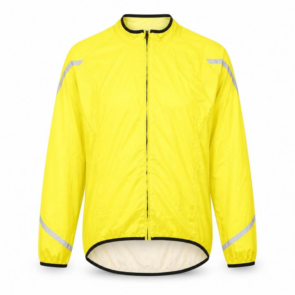 b'twin Men's Yellow Cycling Windbreaker Jacket XL