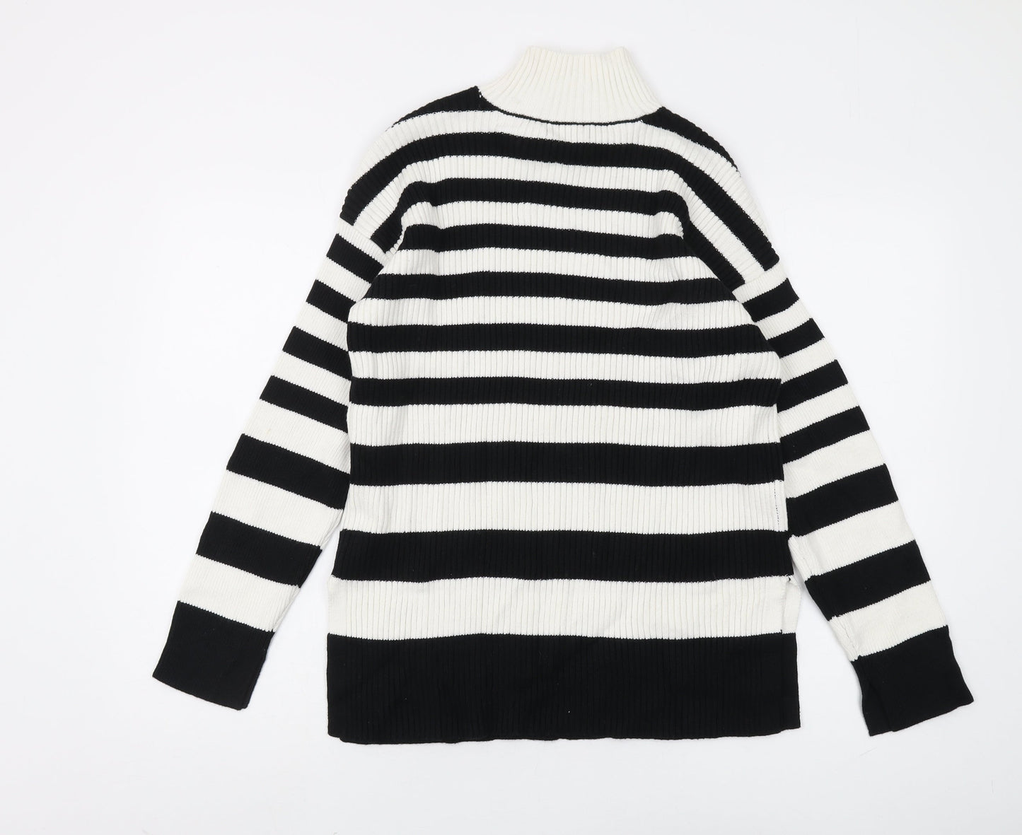 Marks and Spencer Women's Black Striped Pullover M