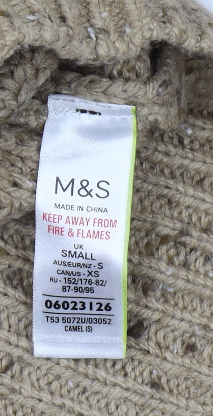 Marks and Spencer Women's Beige Knit Pullover Jumper S