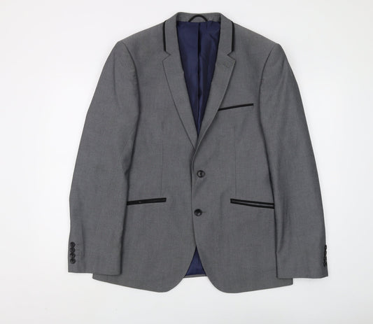 Burton Grey Slim Fit Blazer, Men, 40R Chest, Formal
