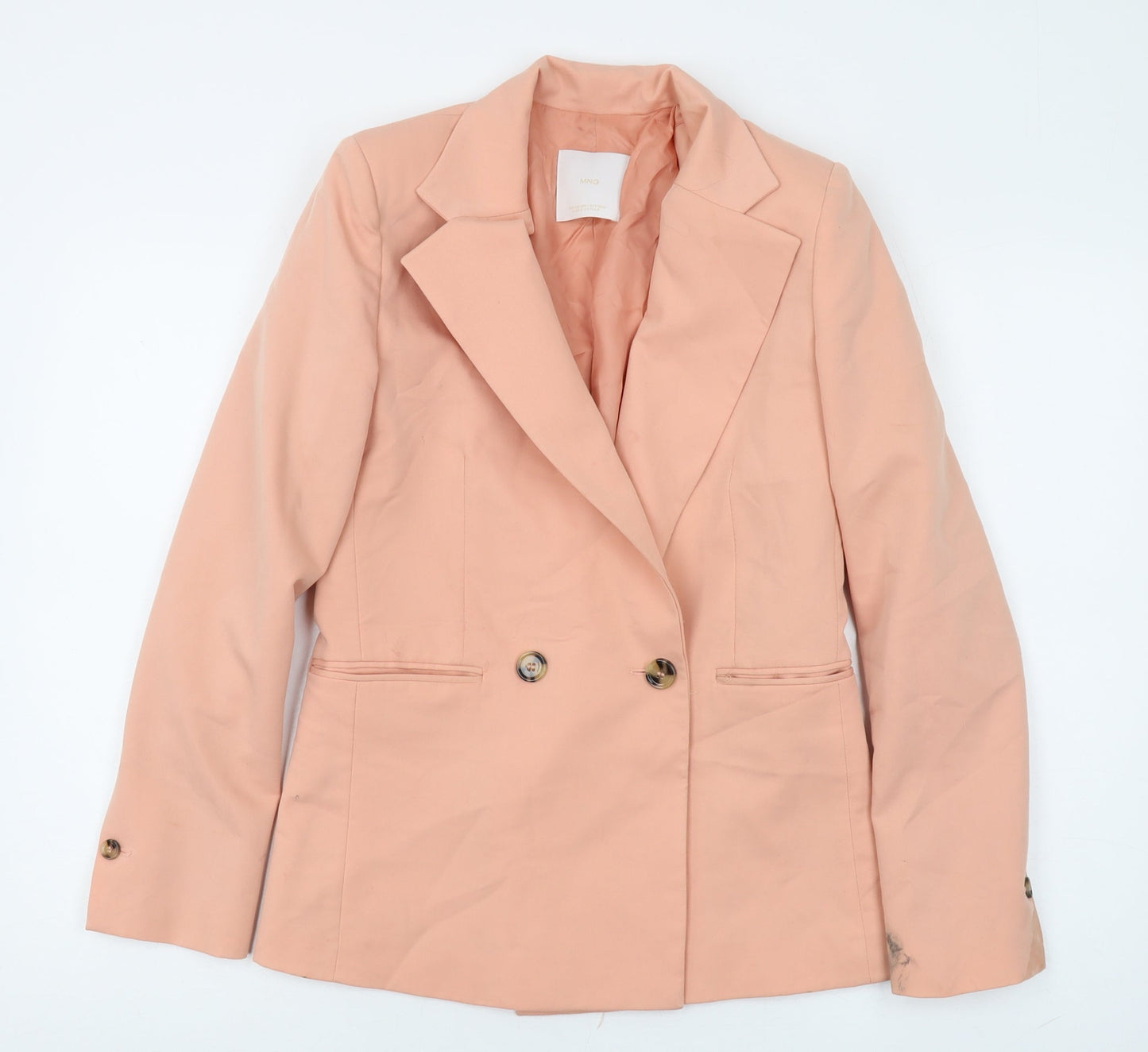 MNG Women's Pink Double Breasted Blazer XXS