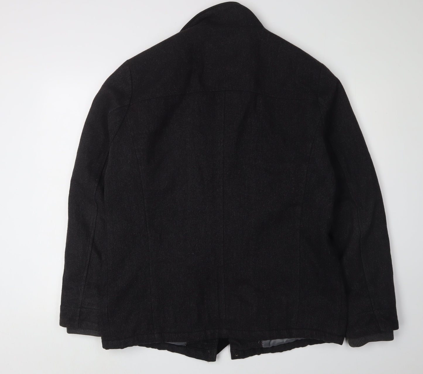 Jeff Banks Men's Black Military Jacket, Size L, Classic Style