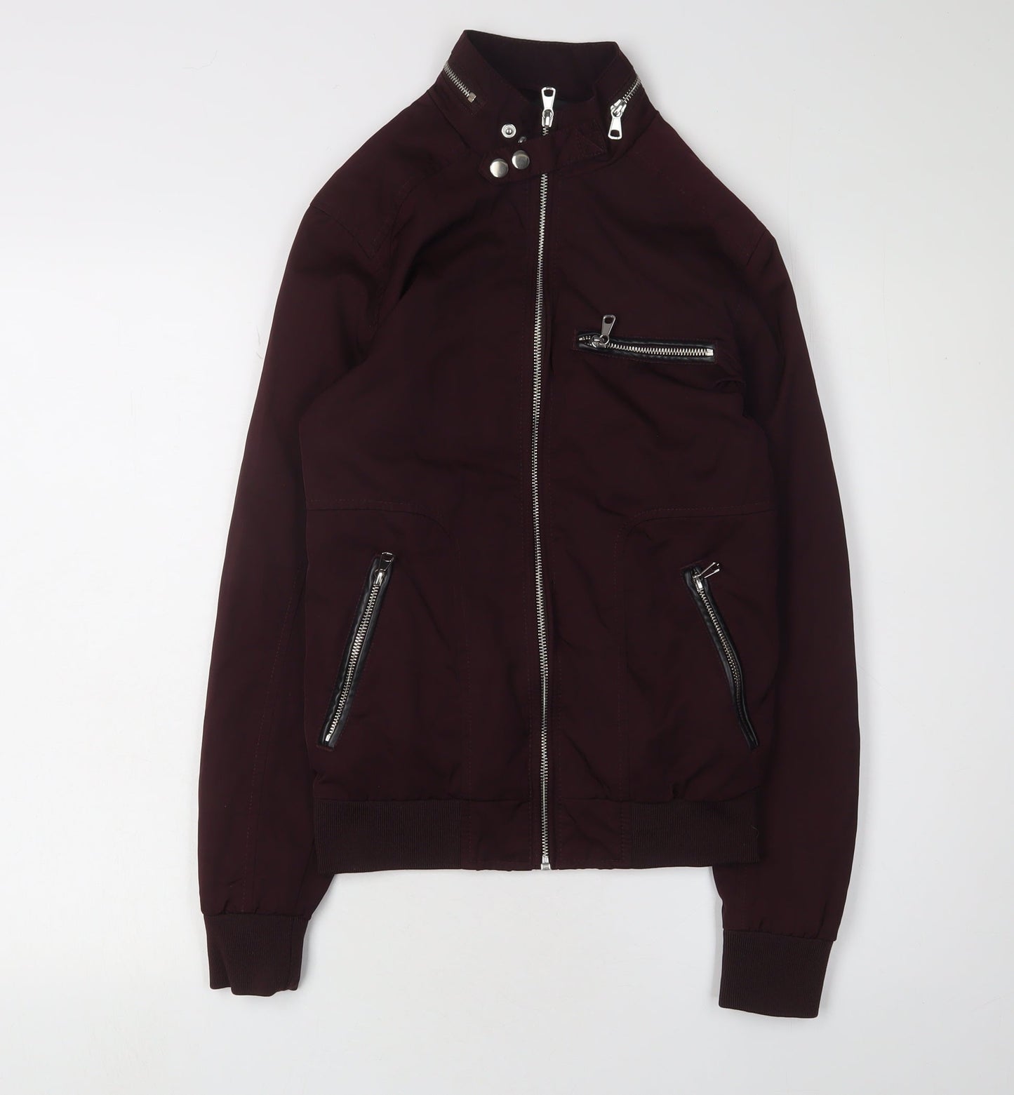 River Island Women’s Brown Motorcycle Jacket, 2XS