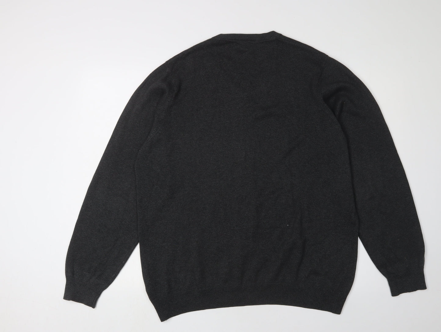 Marks and Spencer Men's Grey Cotton Pullover Jumper L