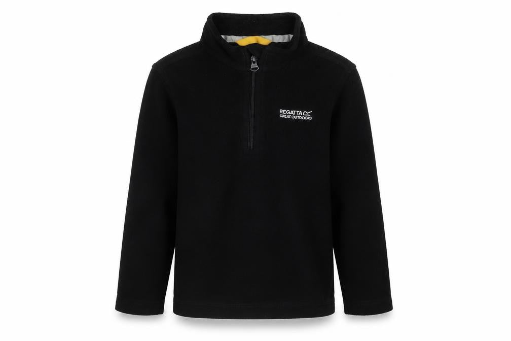 Regatta Boys Black Fleece 1/4 Zip Sweatshirt, Size 6-7