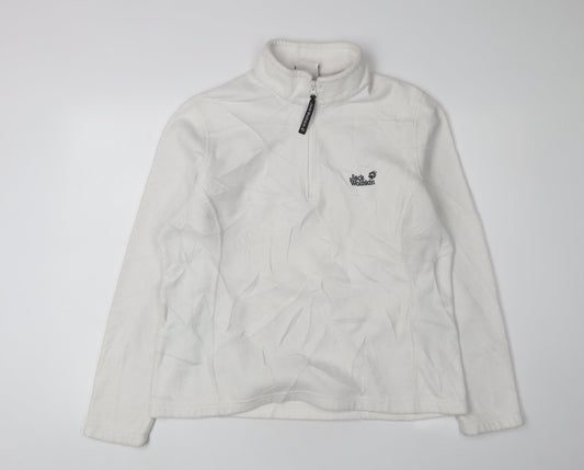 Jack Wolfskin Women's White Pullover Sweatshirt, Size 18