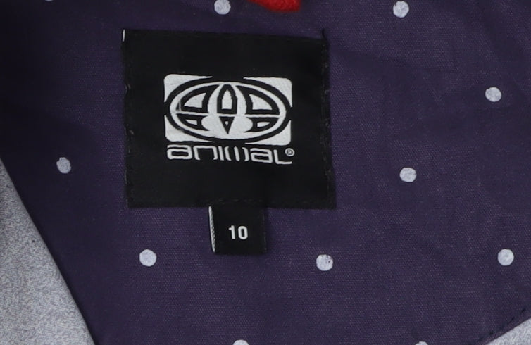 Animal Women’s Purple Polka Dot Parka Jacket Size 10