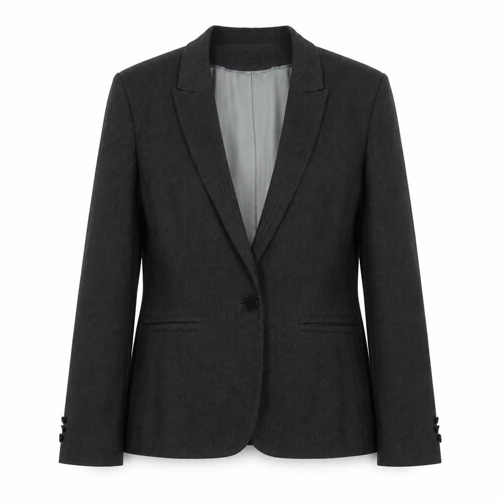 Marks & Spencer Women Grey Blazer Size 10 Regular Fit