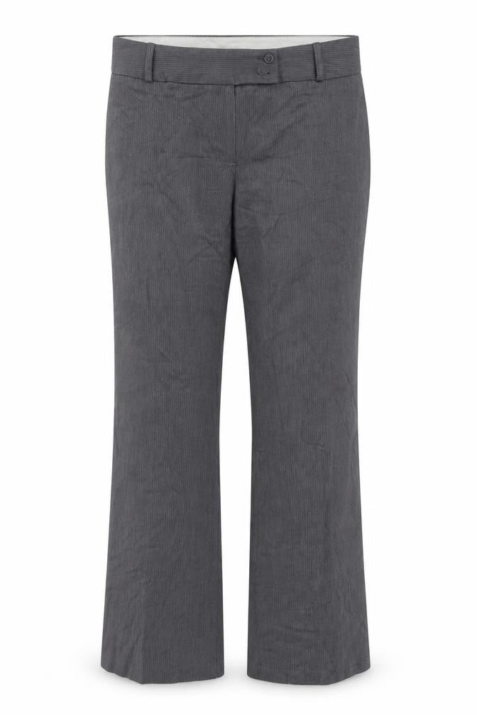 Marks and Spencer Grey Straight-Leg Trousers, Size 14