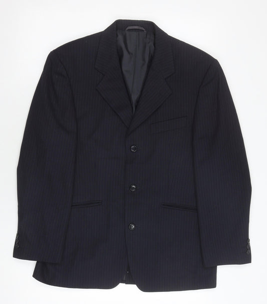 Pinstripe Fine Lines Men's Blazer Black 38S