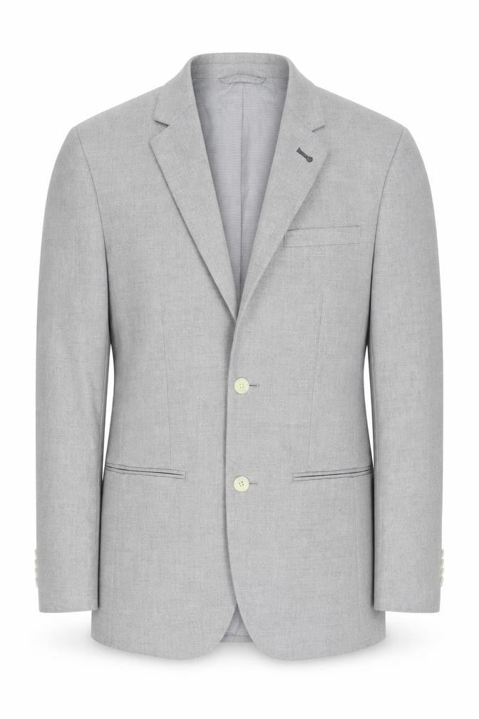 Mens 46 Chest Regular JACK & JONES Grey Two-Button Blazer