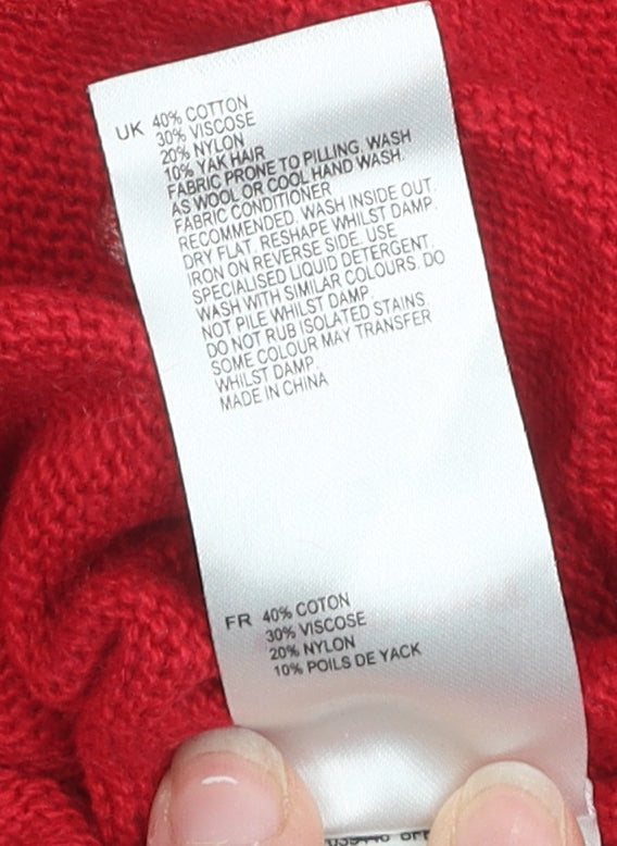 White Stuff Women's Red Pullover Jumper Size 12