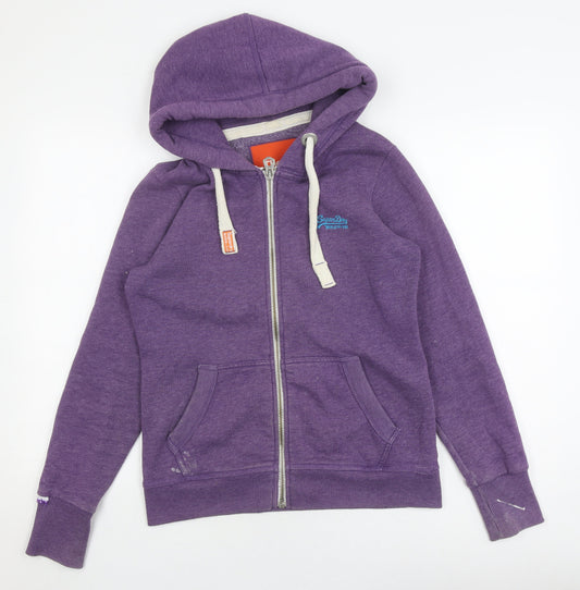 Superdry Men's Purple Casual Hooded Jacket Medium