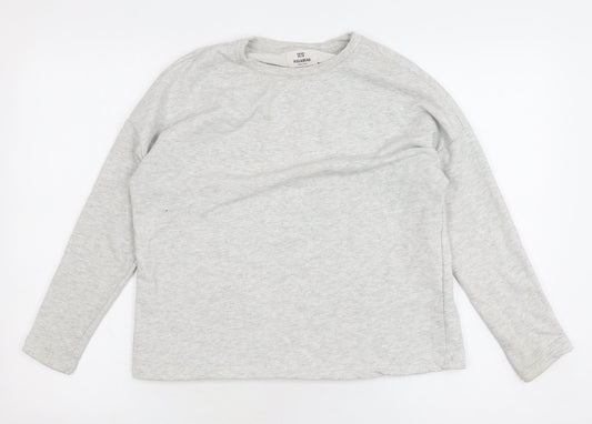 Pull&Bear Women's Grey XS Basic Long Sleeve T-Shirt