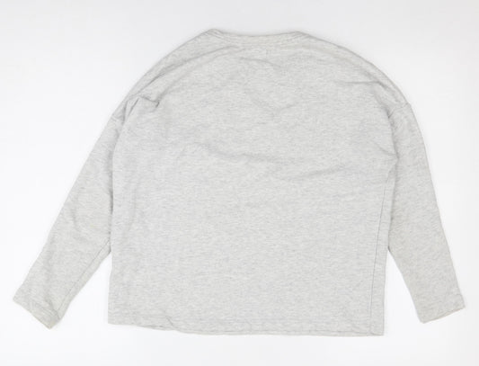 Pull&Bear Women's Grey XS Basic Long Sleeve T-Shirt