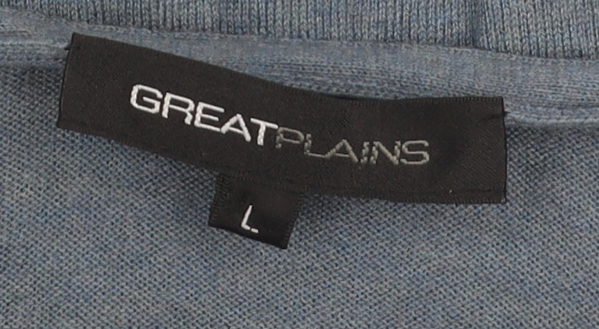 Great Plains Women's Blue V-Neck Cardigan, Size L