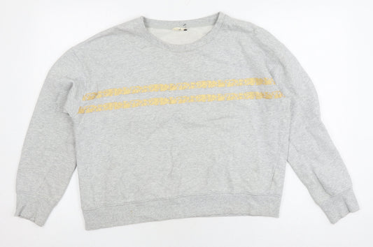 Hush Women's Grey Pullover Sweatshirt L