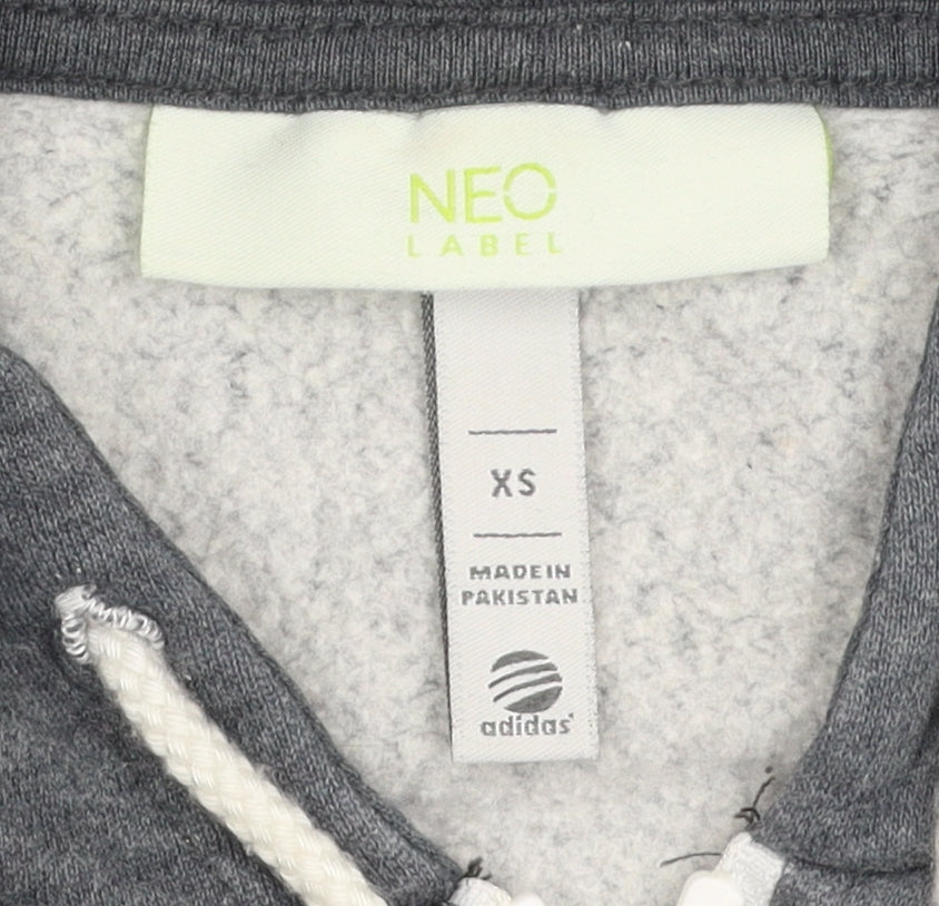 Adidas Men's Grey Full Zip Hoodie XS