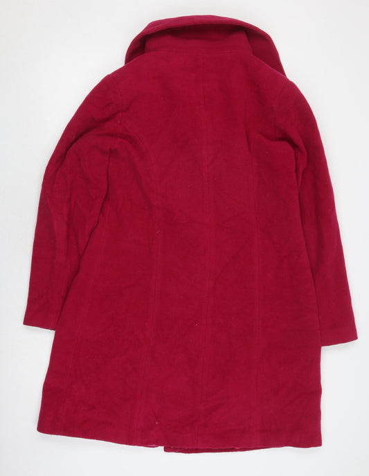 Modernist Women's Red Wool Blend Overcoat XS