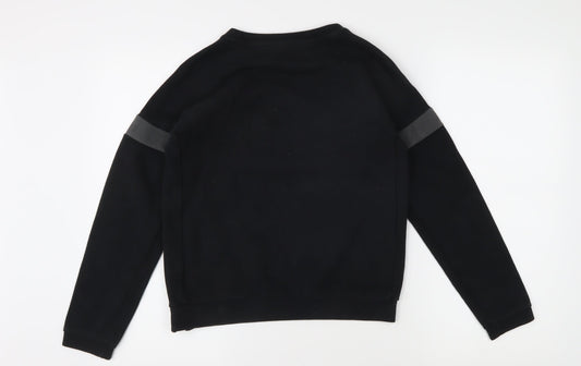 Adidas Boys Black Logo Pullover Top 11-12Y Casual