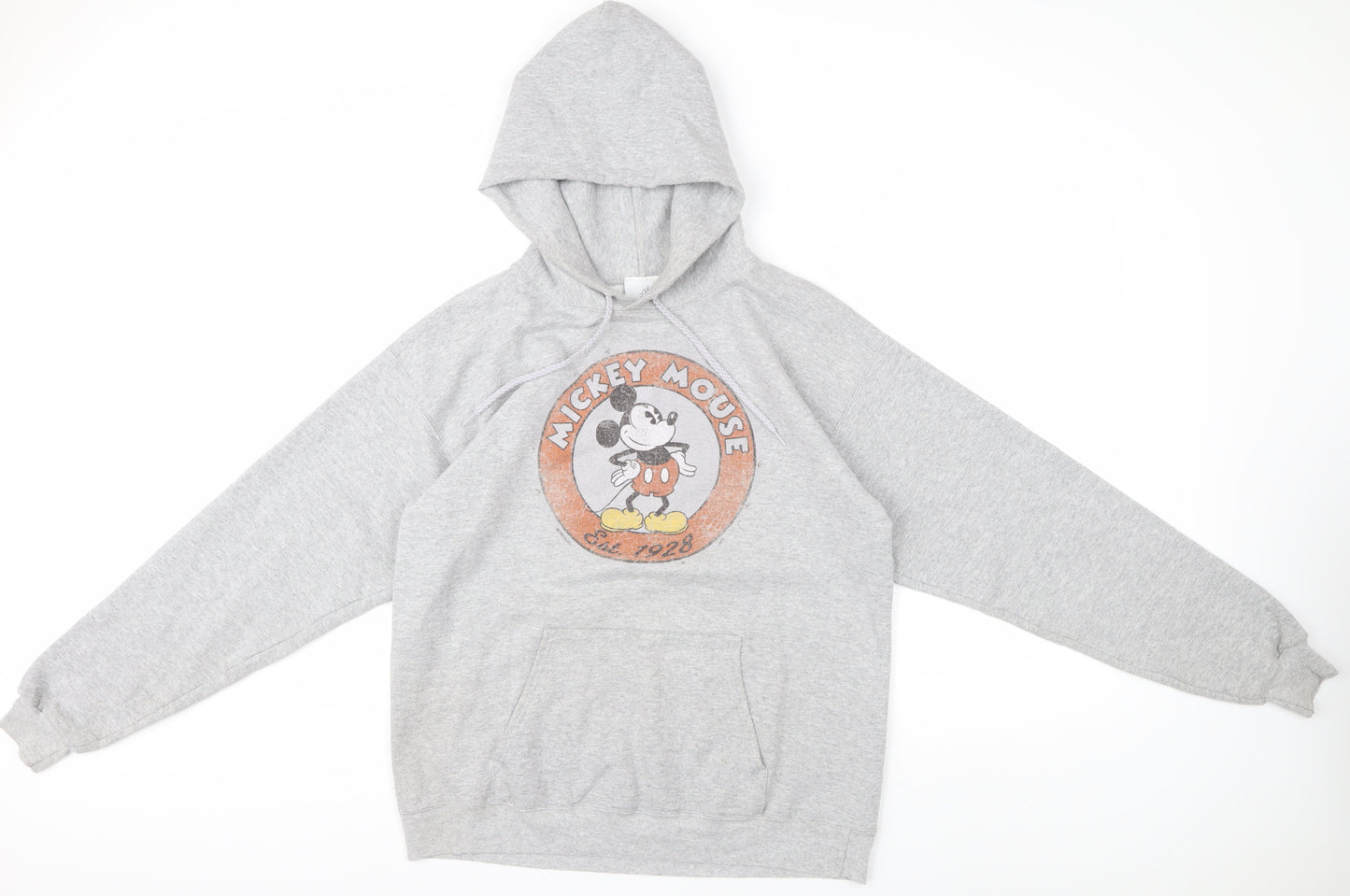 Disney Unisex Grey Pullover Hoodie Mickey Mouse M
